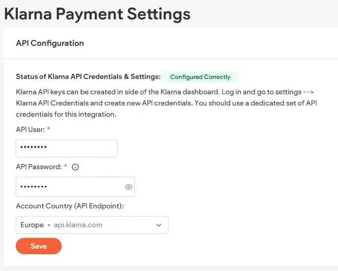 Klarnan maksuasetukset