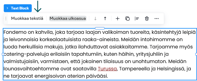 Tekstin muokkaus
