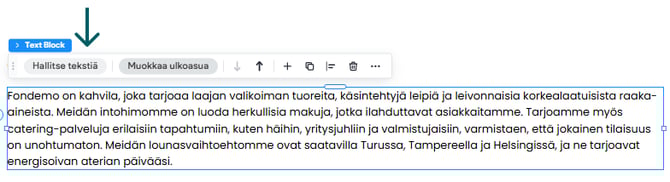 Tekstin muokkaaminen